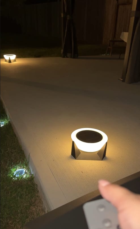 Customer photo review of RIRZ HALO | Modern Solar Outdoor Lamp