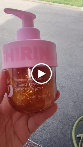 Customer video review of Shimmering Body Oil Glazed Strawberry Butter Cream