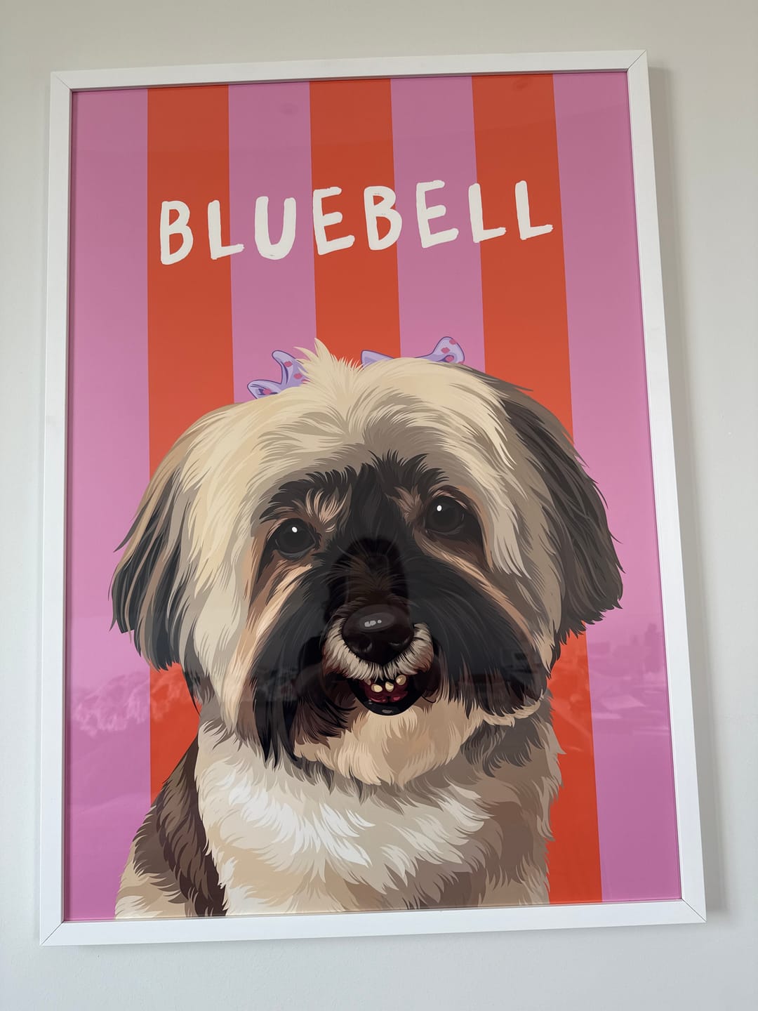 Customer photo review of Stripy | Custom Pet Portrait