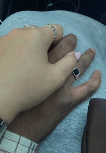 Customer photo review of Onyx Ring - Silver