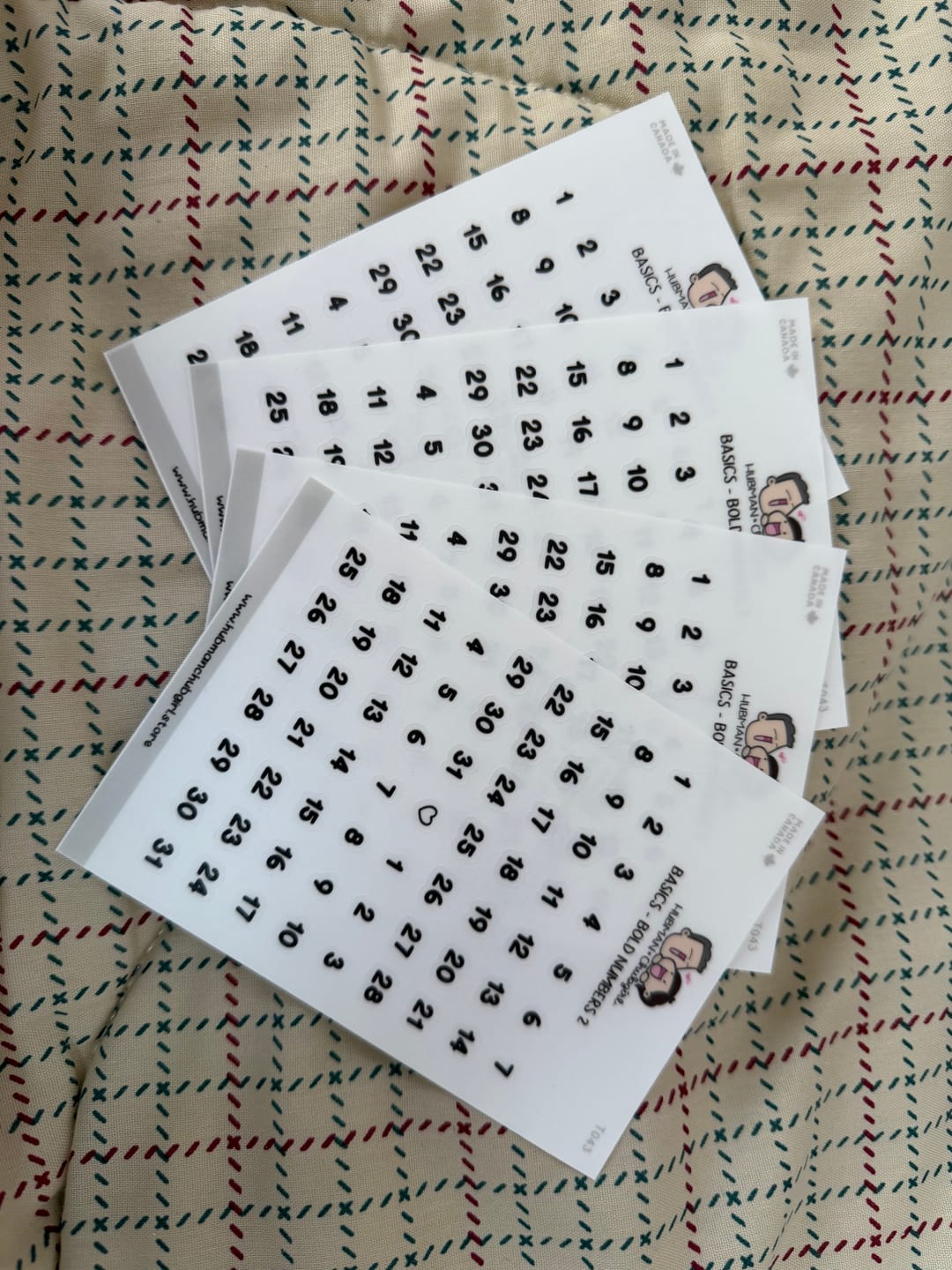 Customer photo review of Basics - Bold Numbers 2 Planner Stickers