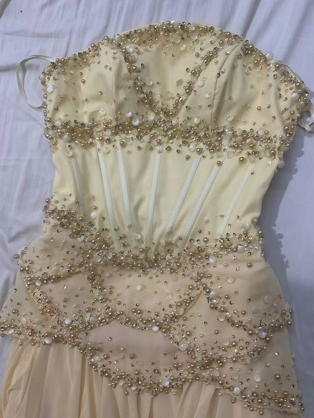 Customer photo review of The Azura Gown yellow