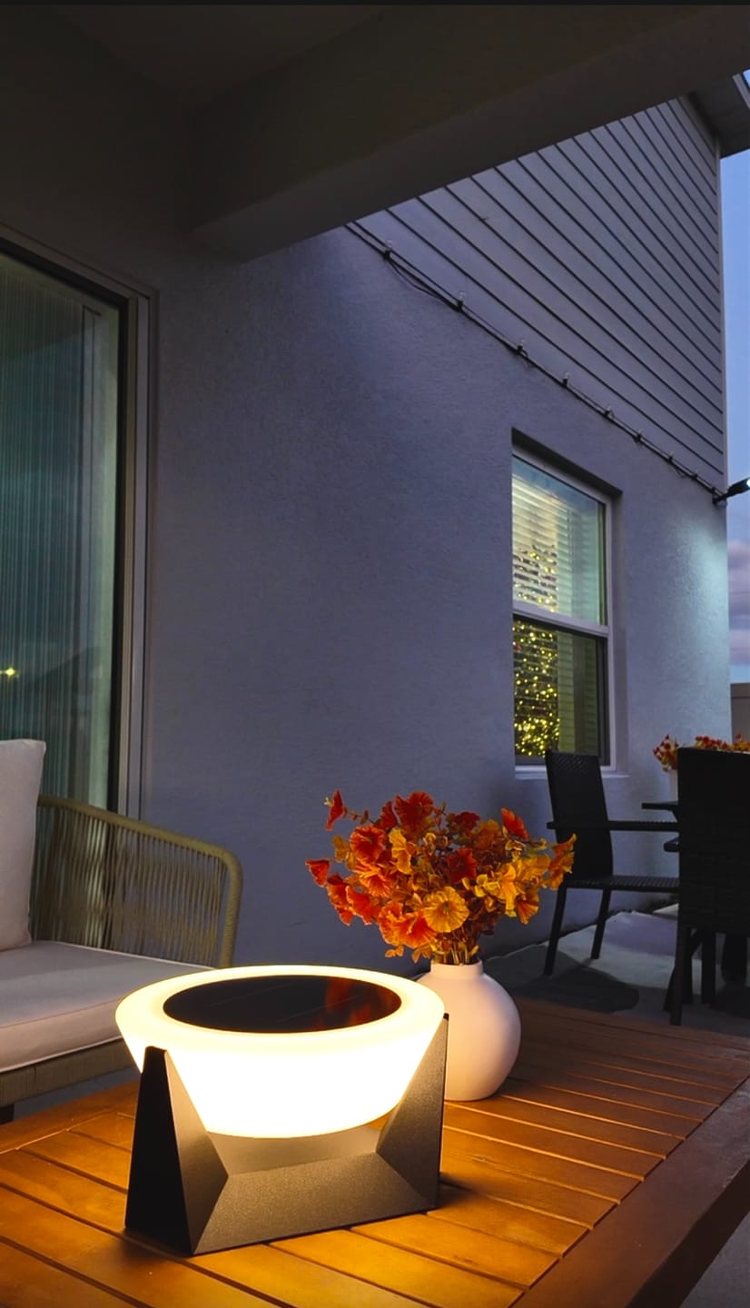 Customer photo review of RIRZ HALO | Modern Solar Outdoor Lamp