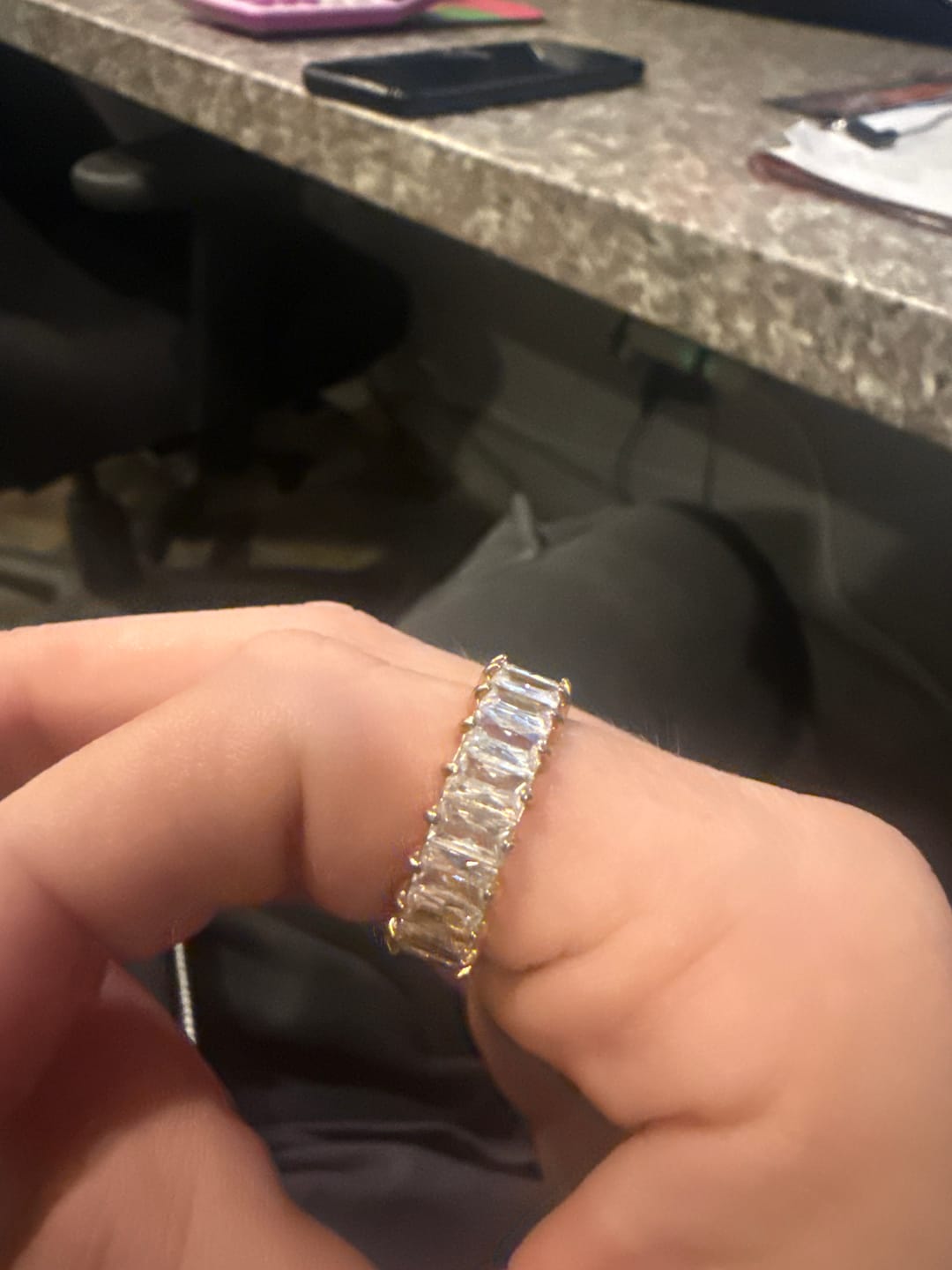 Customer photo review of Chiara Eternity Ring (Bundle)