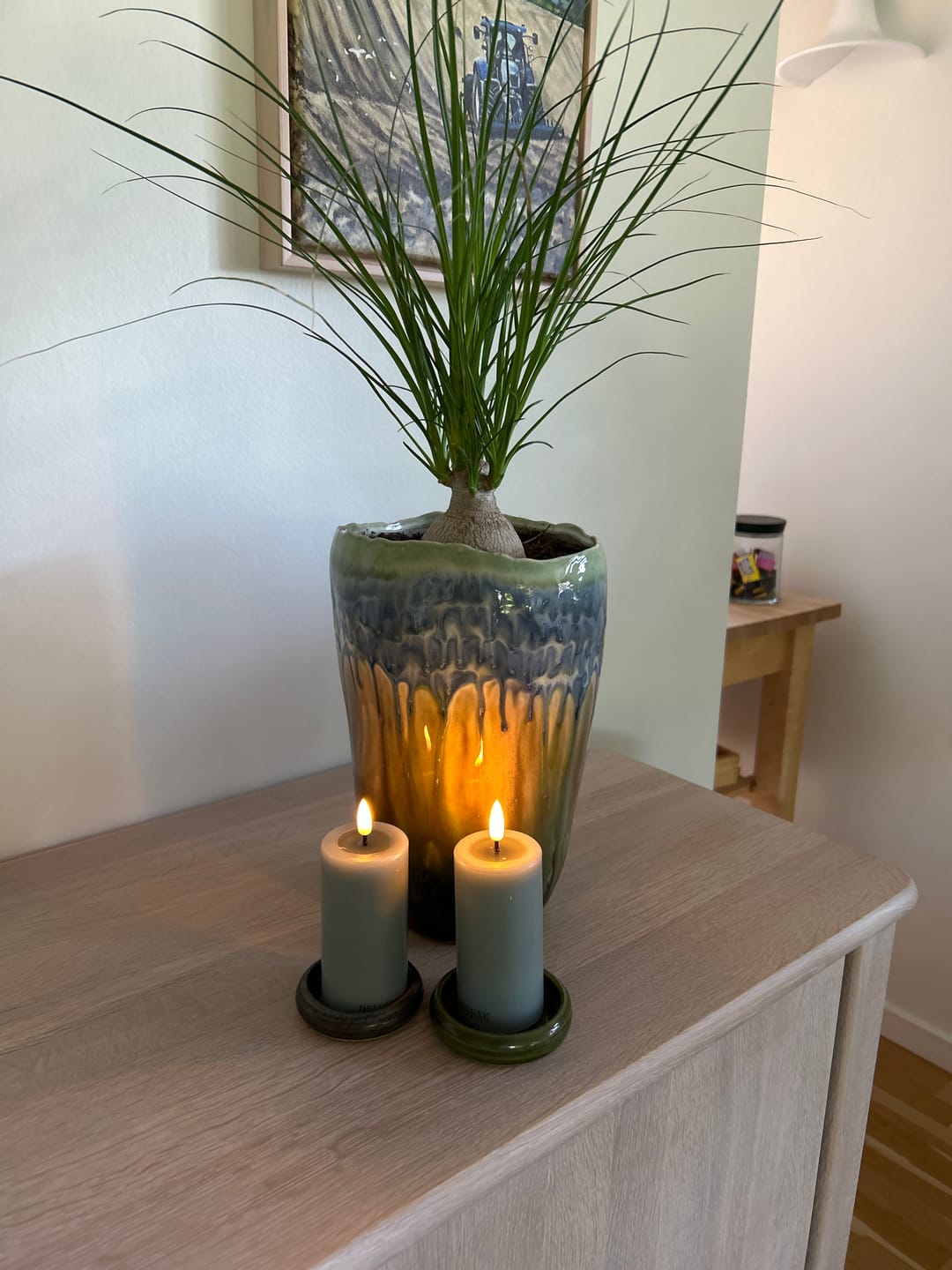 Customer photo review of LED Bloklys Ø 5 x 10 cm Salvie Grøn