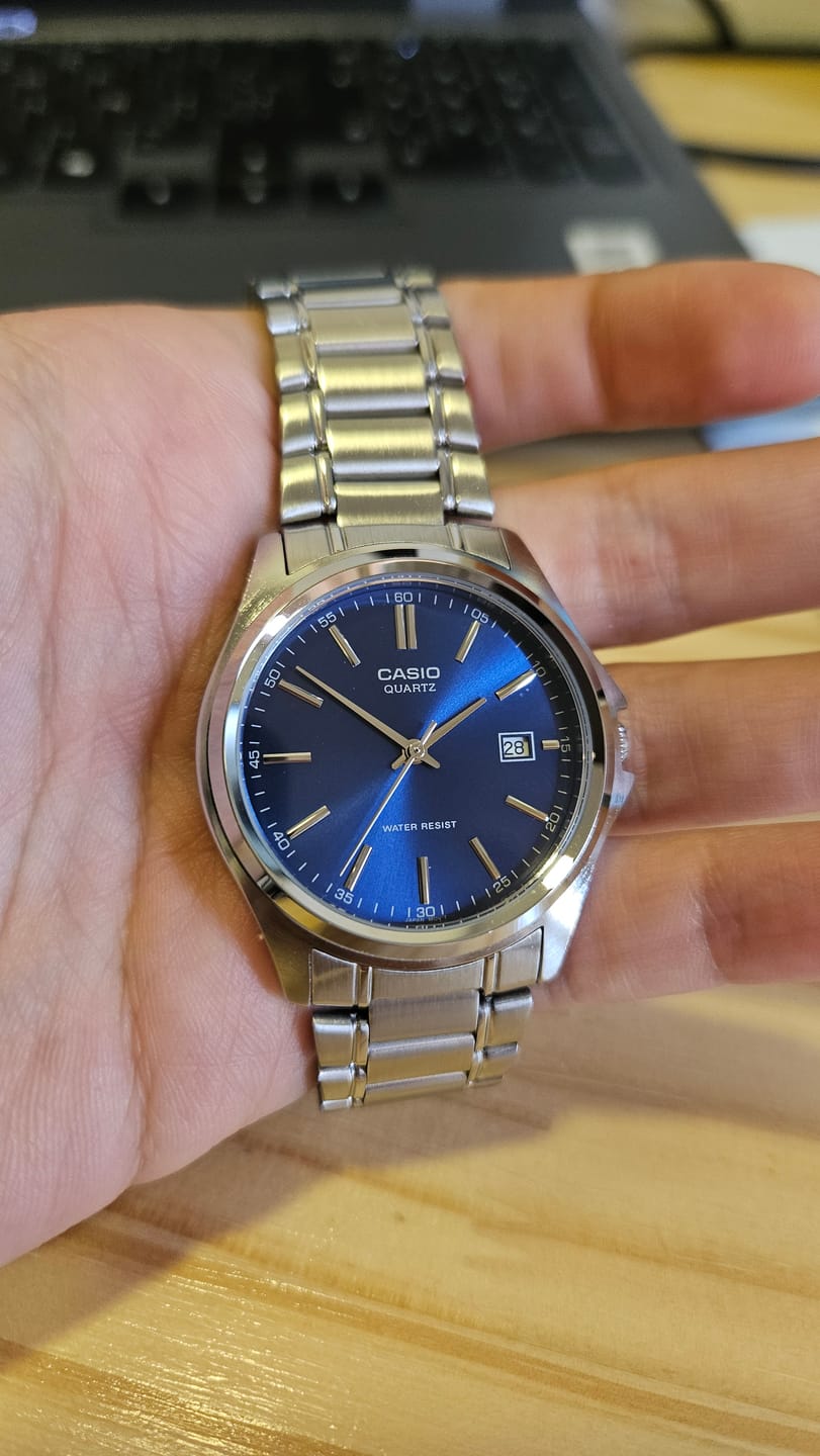 Customer photo review of Reloj Casio Análogo MTP-1183A-2A Azul Acero Inoxidable