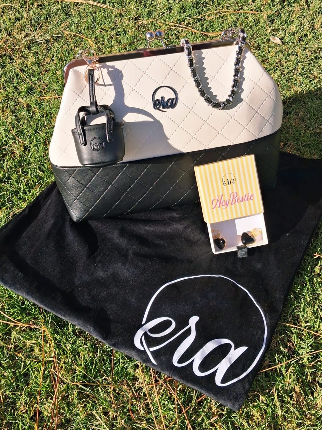 Customer photo review of Black Era Adore Gold Earrings