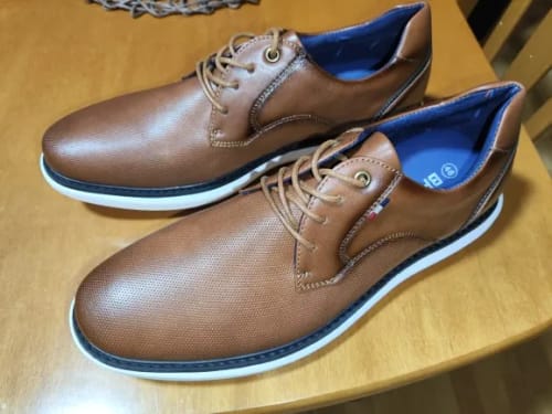 Customer photo review of 2026 Spring/Summer New Men Shoes Comfy Luxury Brand Men Casual Shoes Lace Up Business Style Dress Shoes BHKH Men Shoes