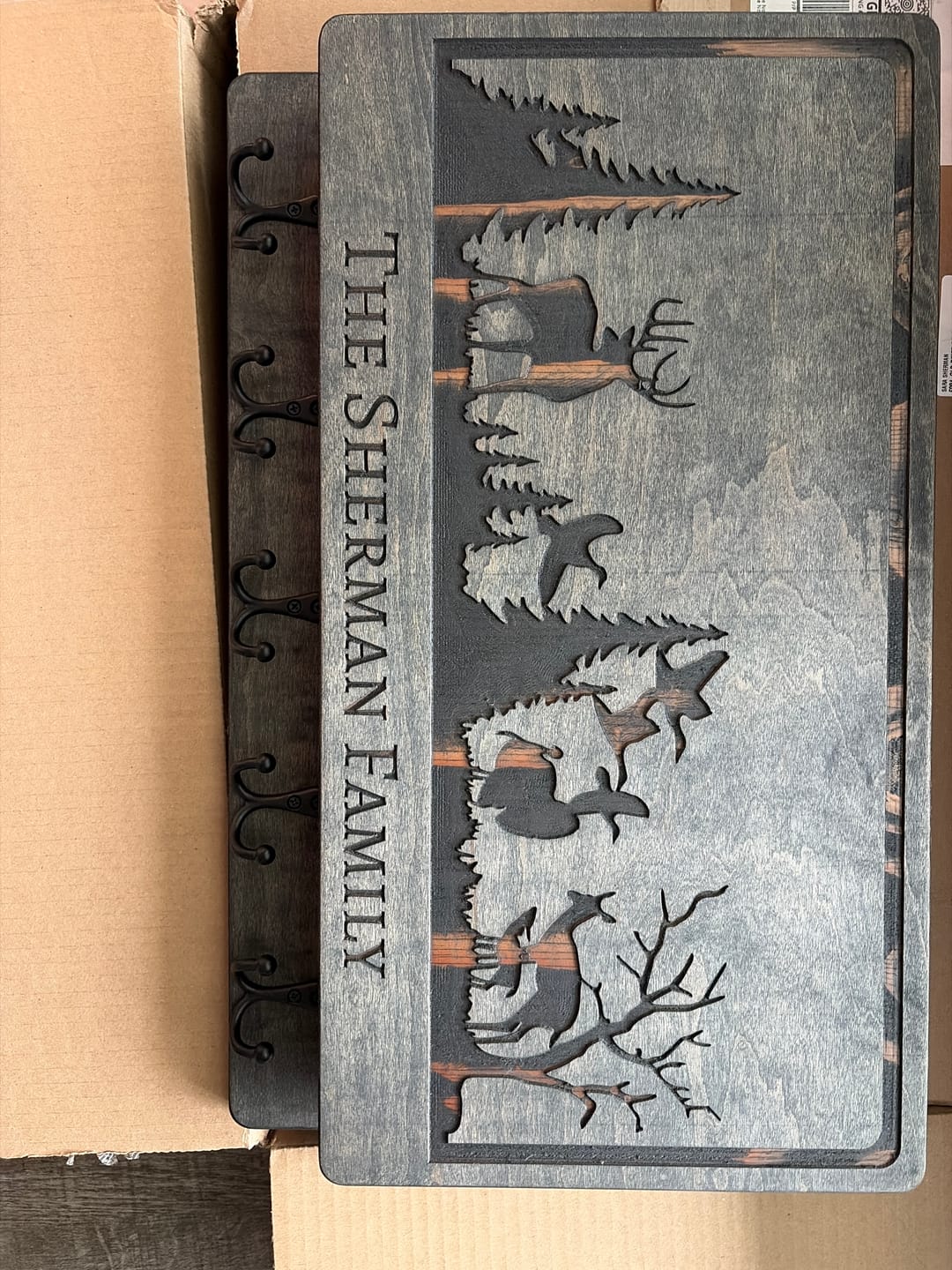 Customer photo review of PERSONALIZABLE DEER AND TURKEY SCENE 2