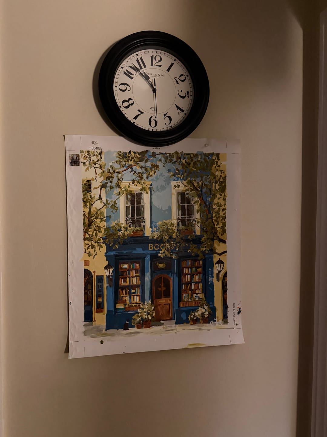Customer photo review of The Blue Bookshop | Paint by Number