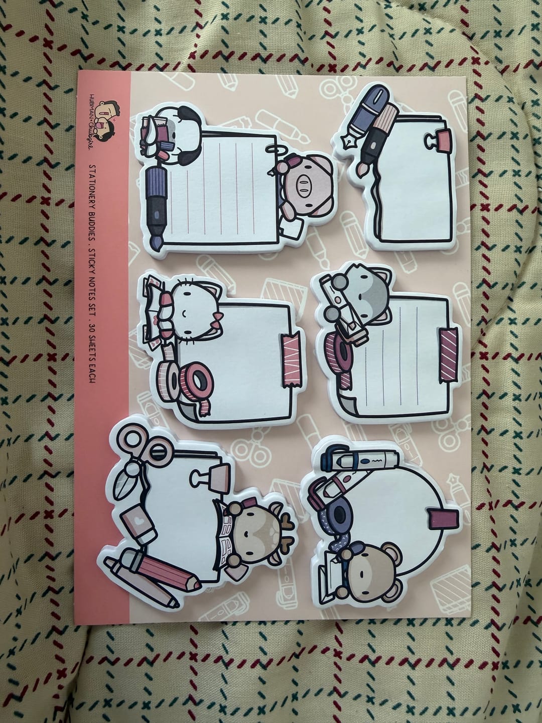 Customer photo review of Stationery Buddies Sticky Notes Set
