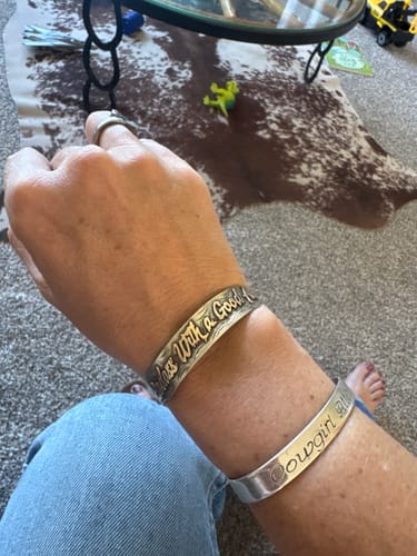 Customer photo review of Quote Bracelets