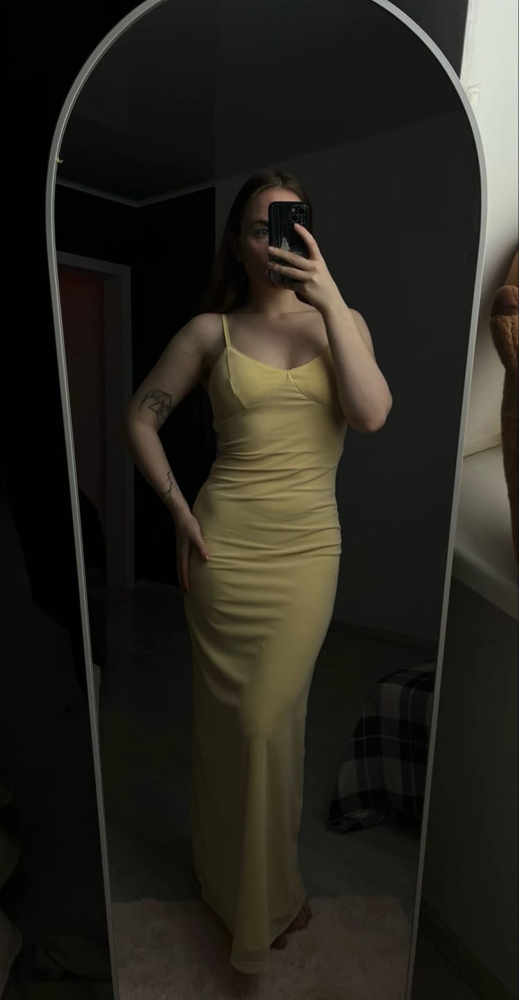 Customer photo review of Genna V Neck Strap Maxi Dress