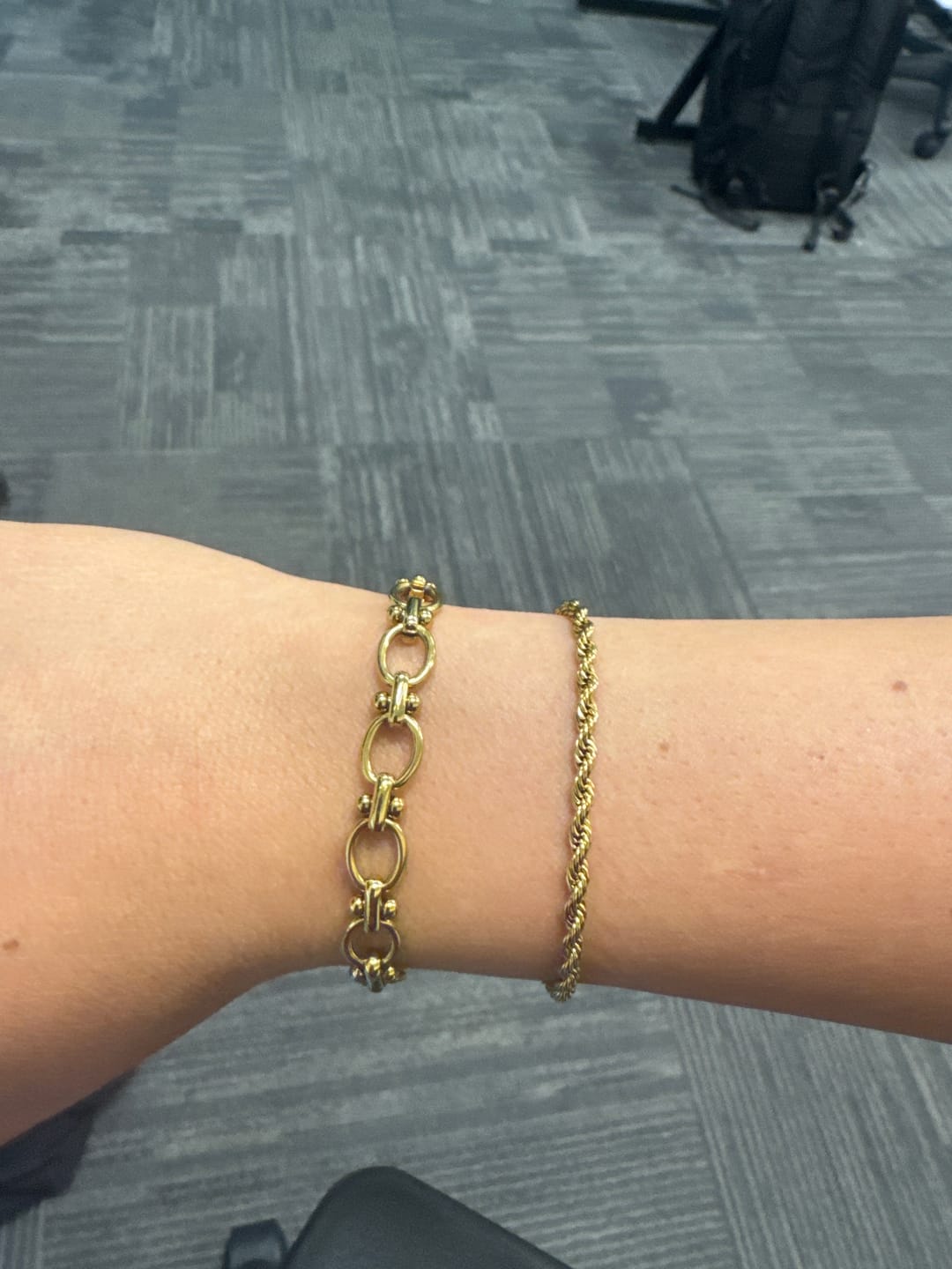 Customer photo review of Twisted 18K Gold Bracelet
