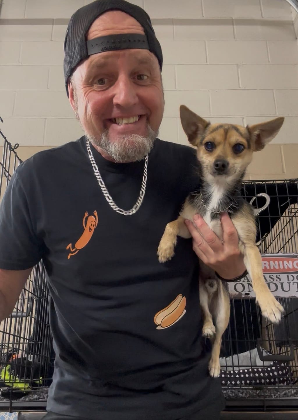Customer photo review of Hotdog Dive — Premium Tee