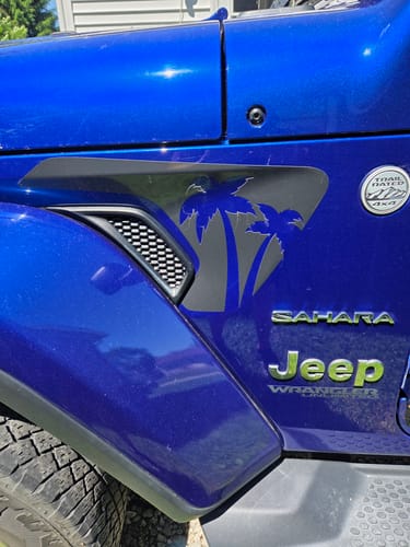 Customer photo review of Palm Trees (Paint Show) Fender Inserts