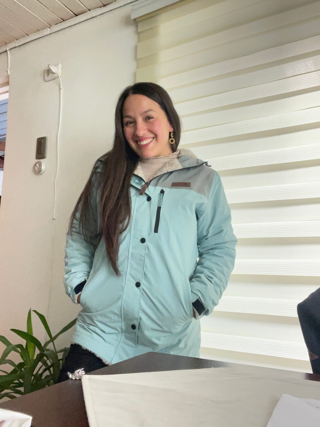 Customer photo review of Parka Impermeable Reversible Camaleon Mujer