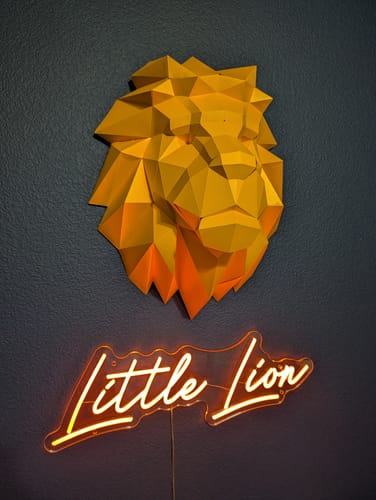 Customer photo review of Lion Head Wall Art Decor