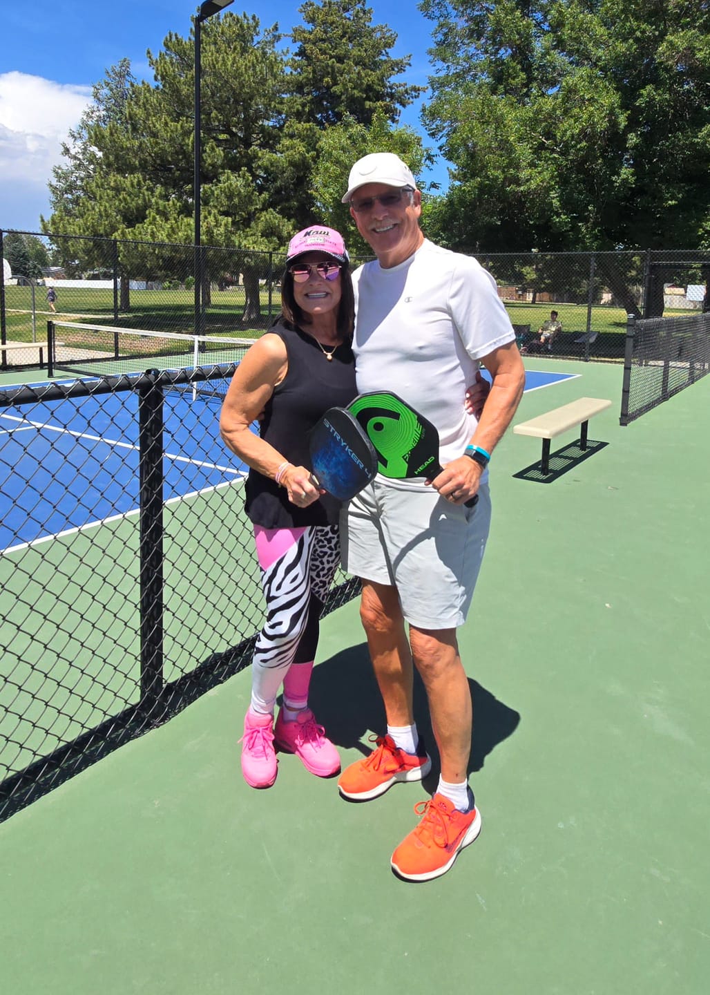Customer photo review of Leopard Color Block Leggings