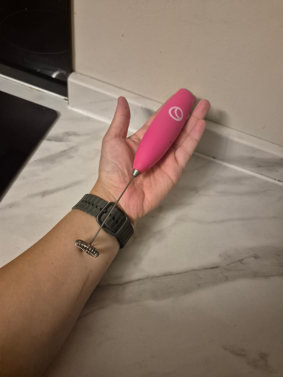 Customer photo review of Fancy Pink Frother