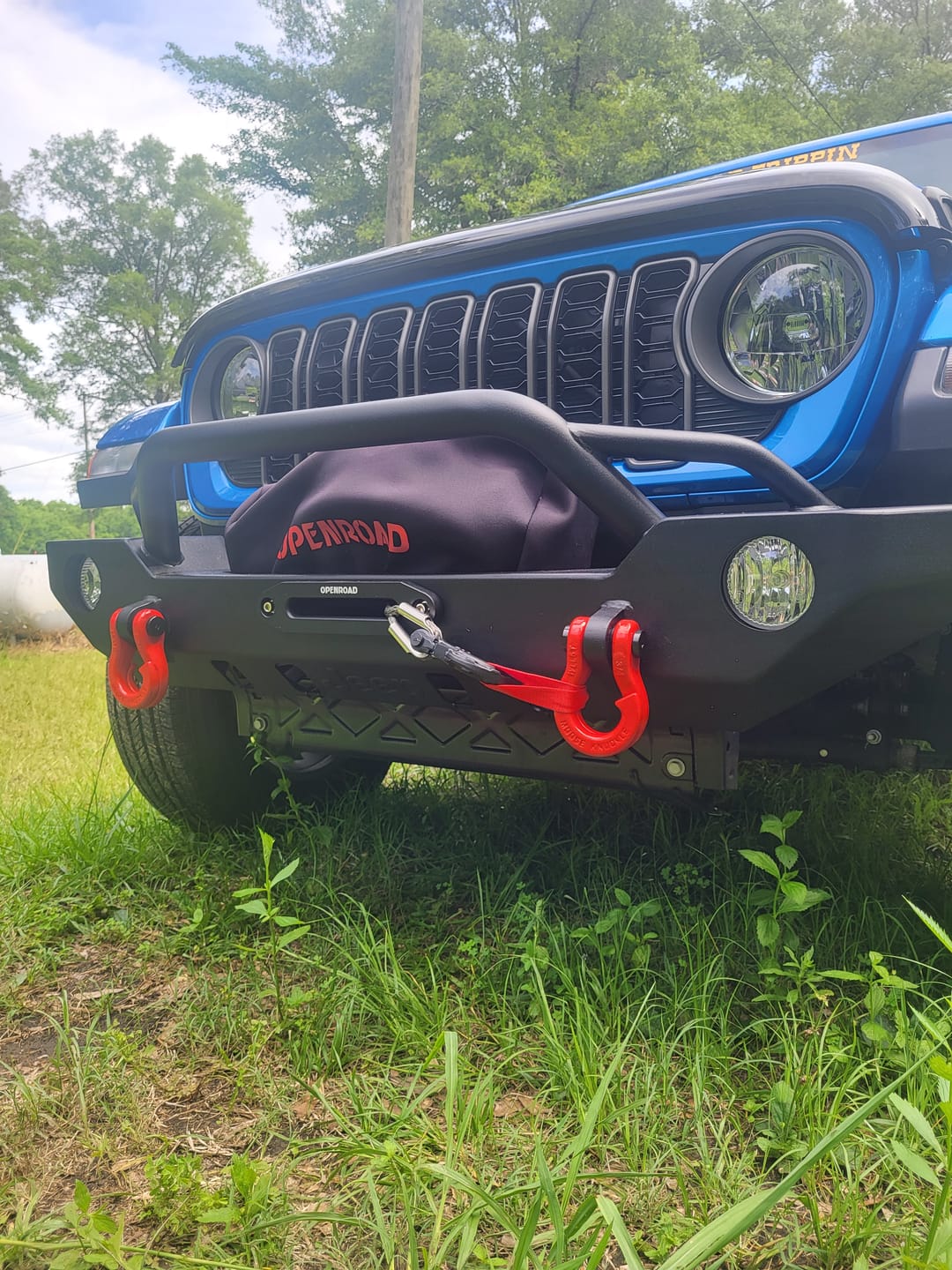 Customer photo review of Winch Protection Cover Heavy Duty Waterproof Dust-proof Black Neoprene,Ideal for 2000-17500lbs