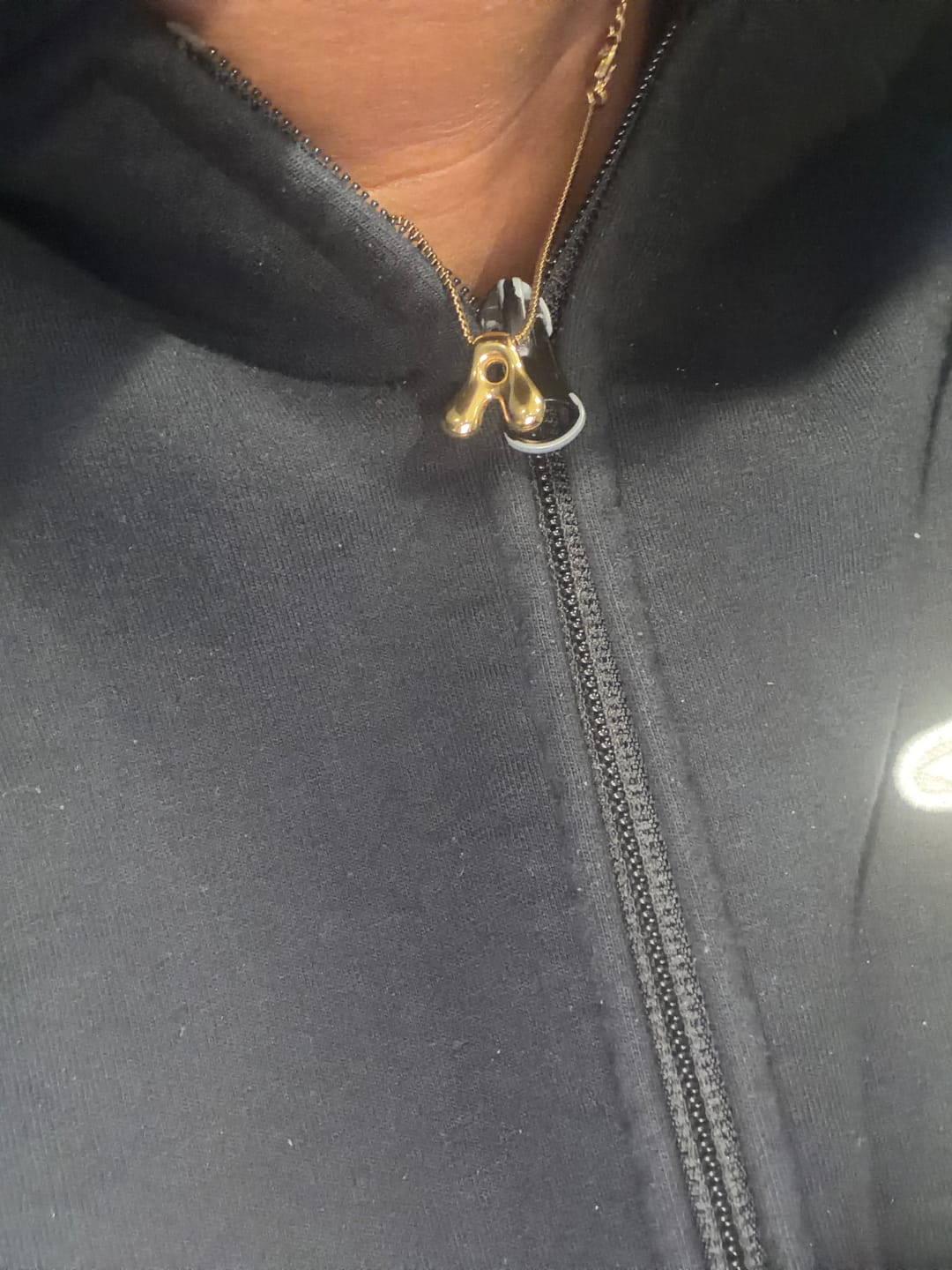 Customer photo review of Bubble Letter Necklace