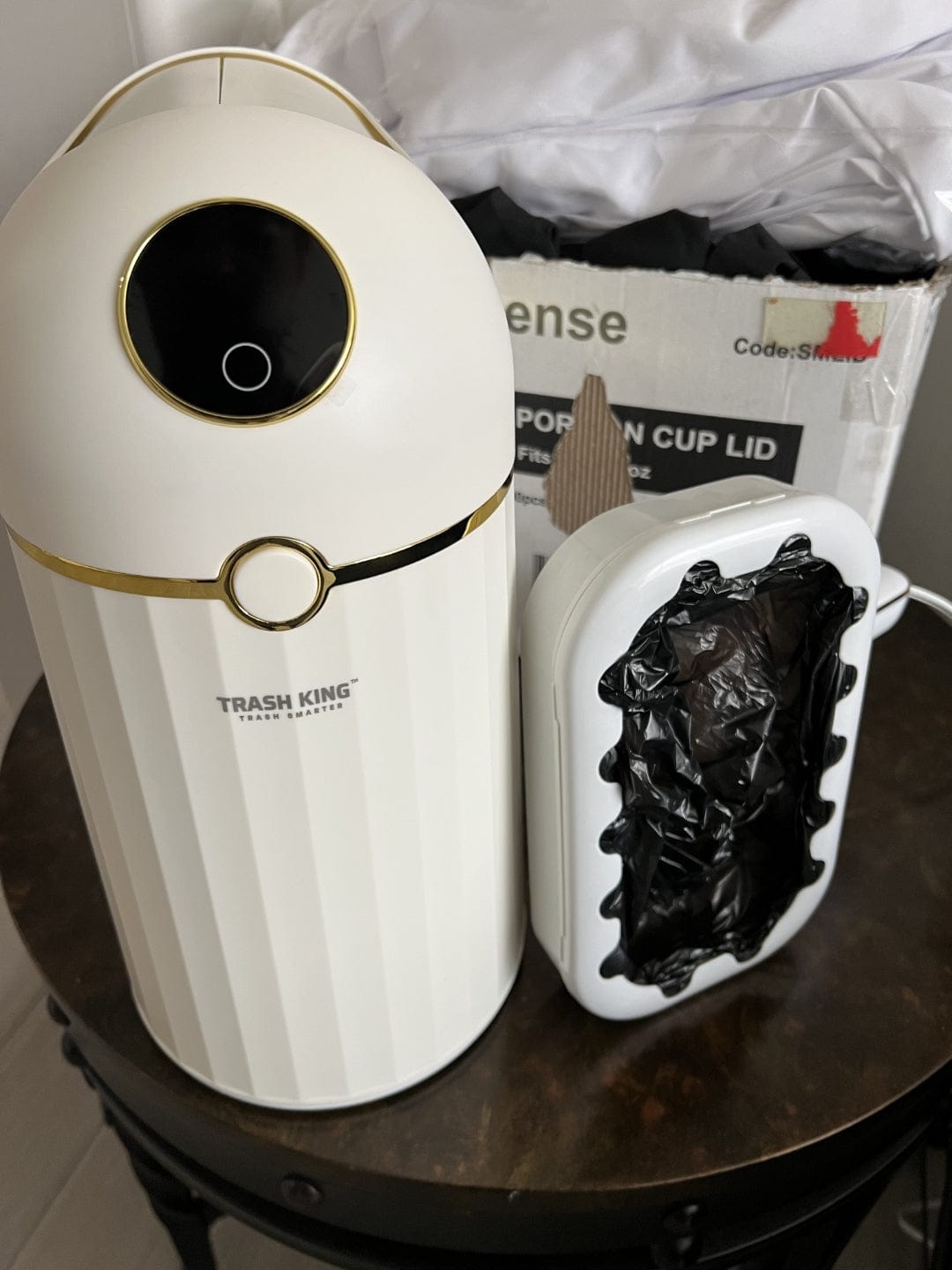 Customer photo review of Royal Bin™ Crown 10L – Smart Touchless Self-Sealing Trash Can