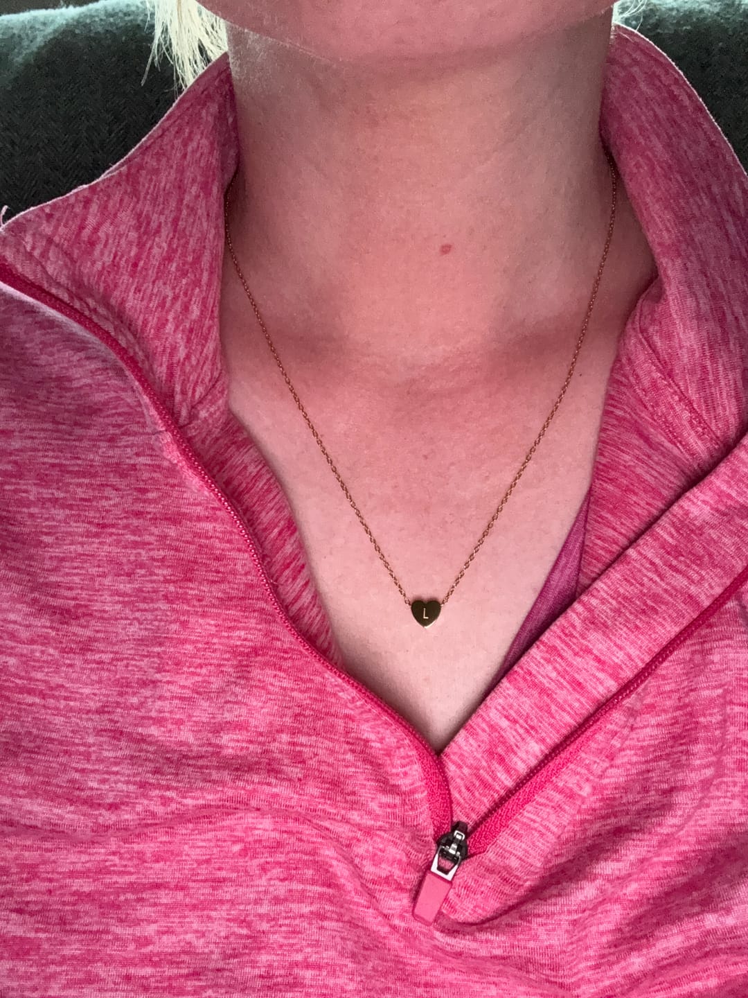 Customer photo review of Amo Heart Necklace in Gold