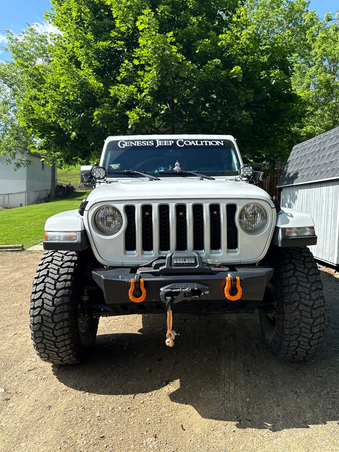Customer photo review of GearAmerica UBER Shackles with Anti-Theft Lock (Orange) | Forged Carbon Steel | 80,000 lb (40T) MBS & 20,000 lb (10T) WLL