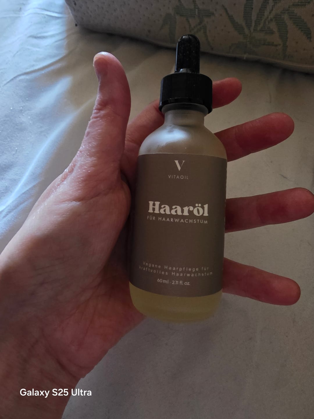 Customer photo review of Veganes Haaröl für schnelles Wachstum