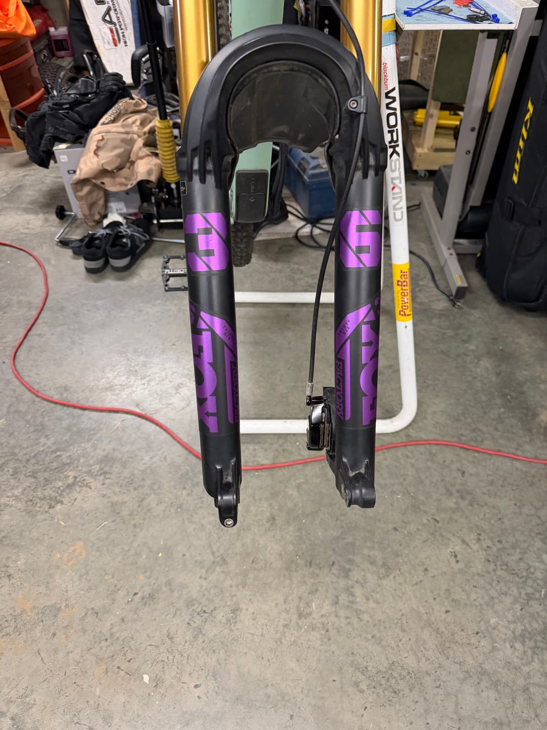 Customer photo review of Metallic Fox 36 Factory Fork Decal