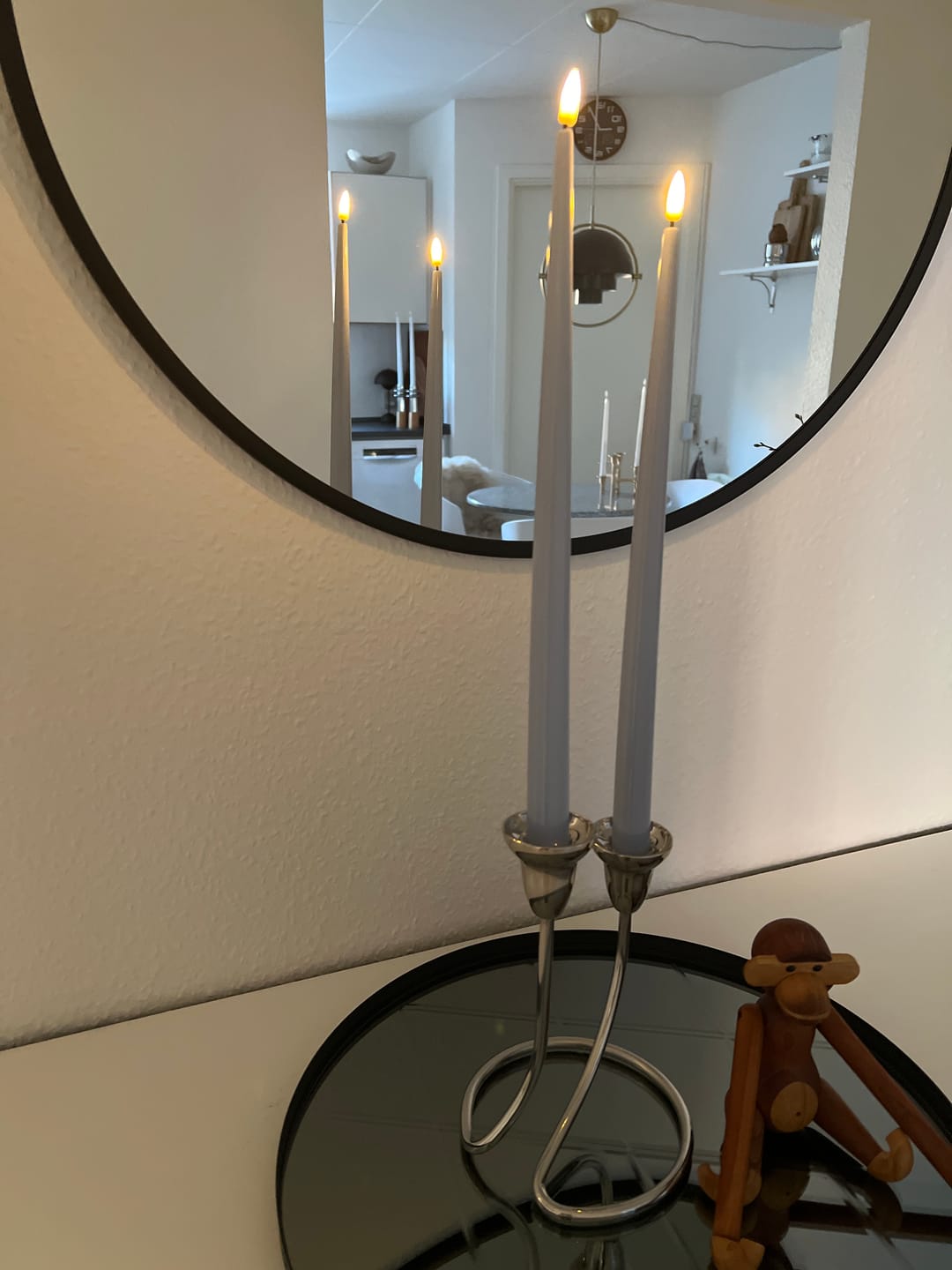 Customer photo review of LED Kertelys med Lak, 2 stk (38 cm) Støvet blå