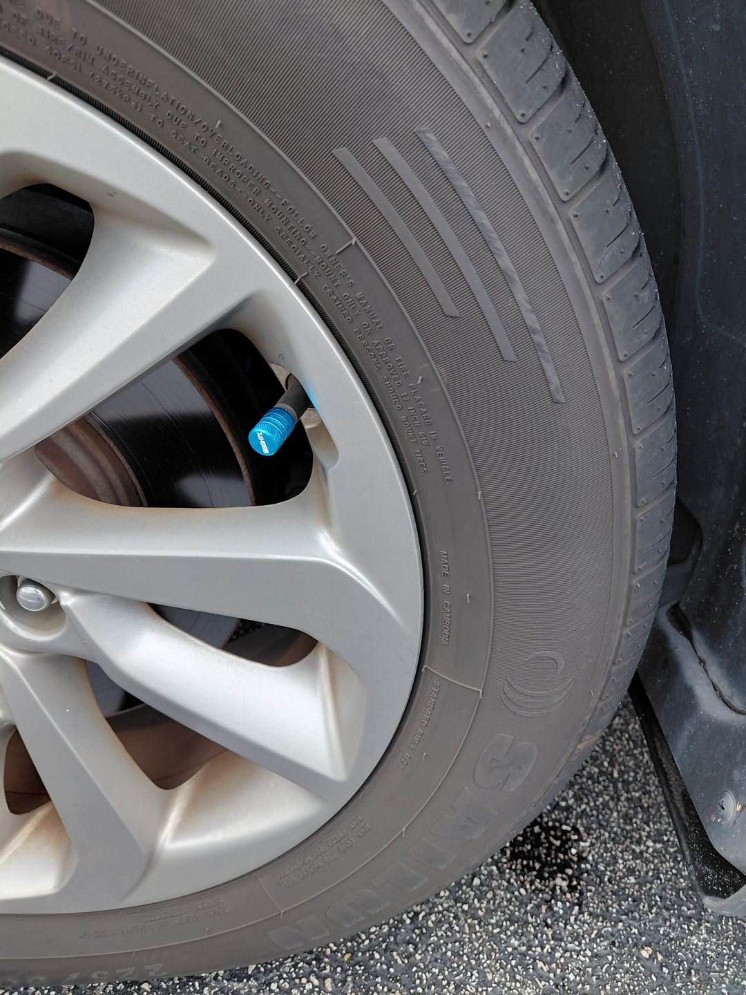 Customer photo review of 80Eighty® Teal Valve Stem Caps