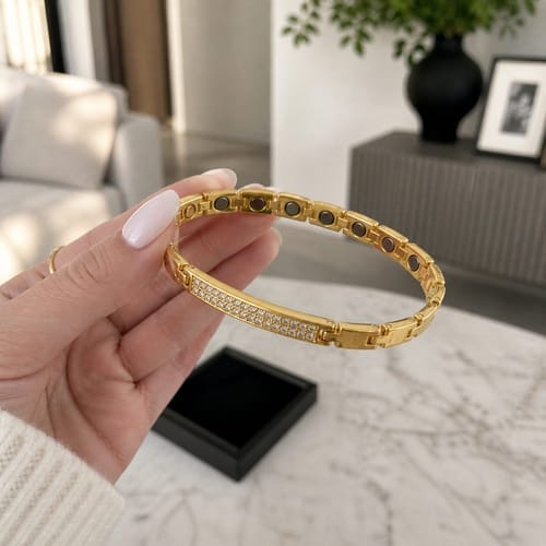 Customer photo review of Luxus GOLD Fußkettchen für die Gesundheit – Unsichtbares Wohlbefinden