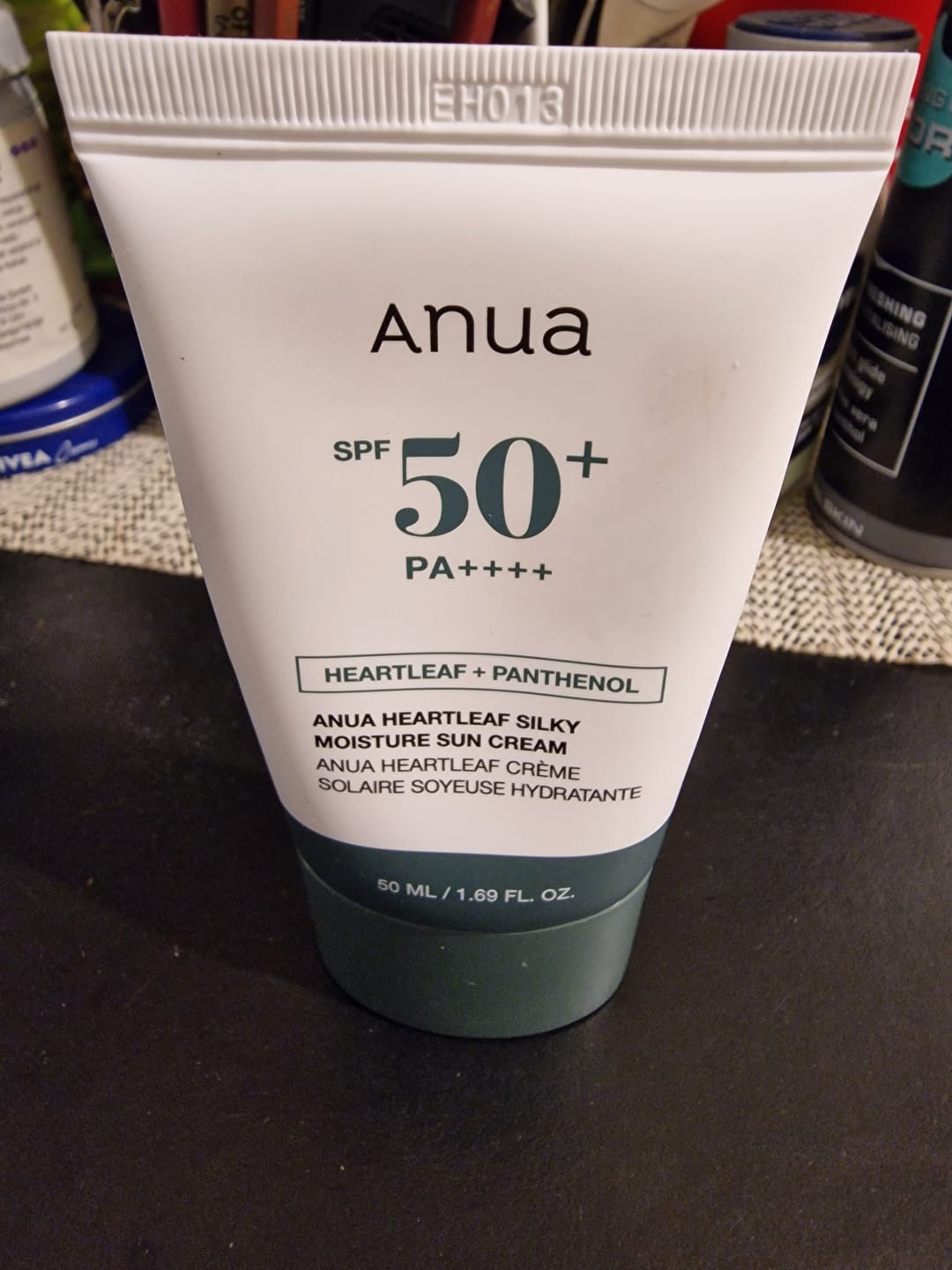 Customer photo review of Nomierinošs saules aizsargkrēms ar houtūniju Anua Heartleaf Silky Moisture Sun Cream SPF50+PA++++