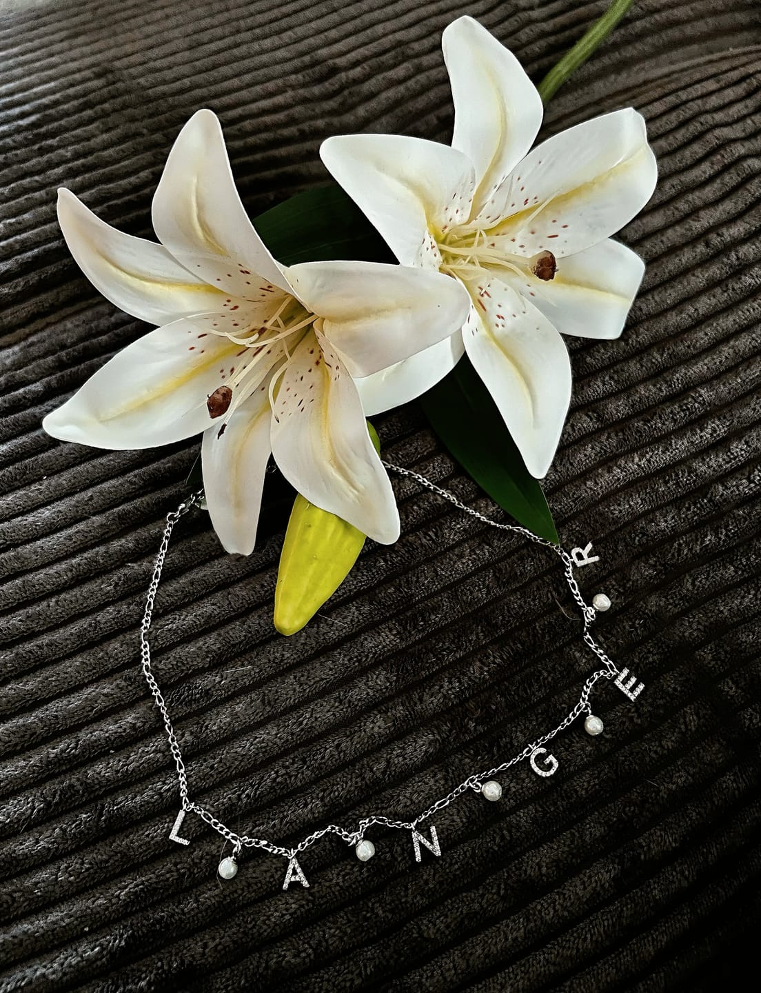 Customer photo review of Namenskette Perlen