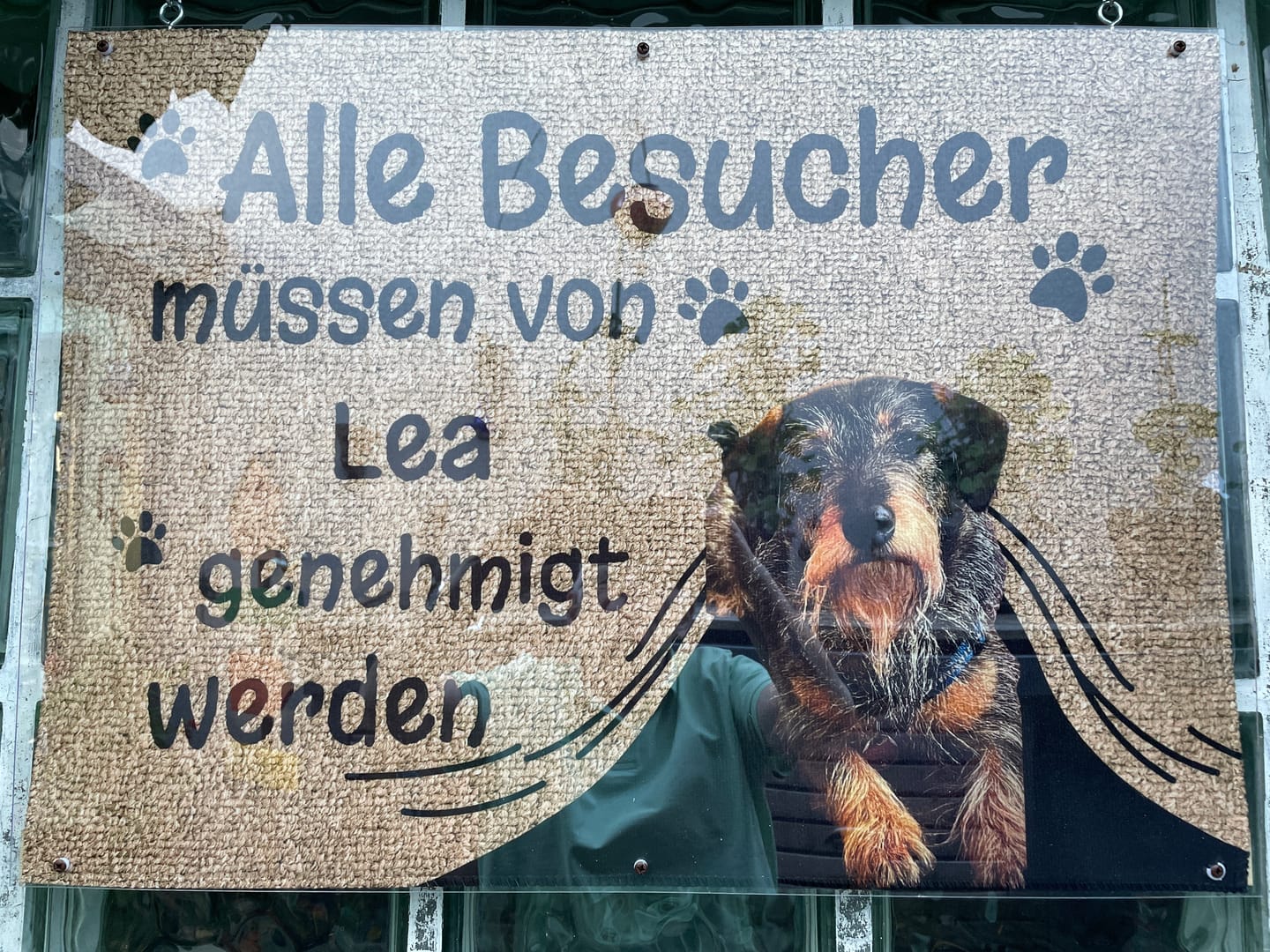 Customer photo review of Personalisierte Fußmatte - Besuch genehmigt
