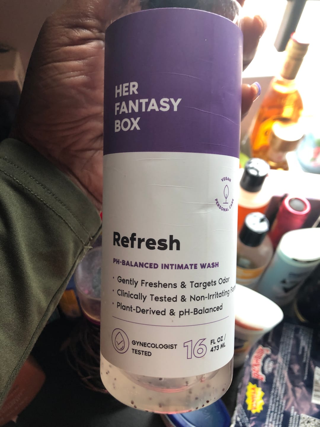 Customer photo review of Refresh Plant Based Intimate Body Wash for Women - pH Balancing