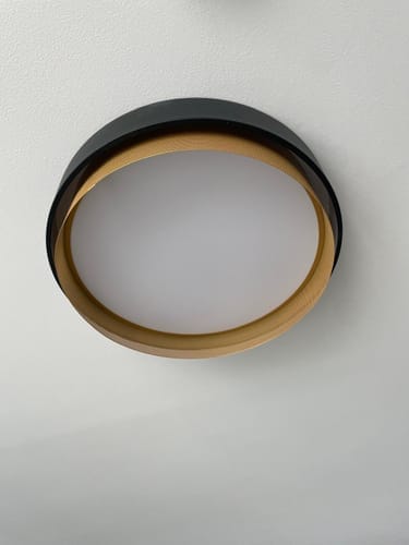 Customer photo review of Modern LED Iron Mesh Circular Flush Mount Light