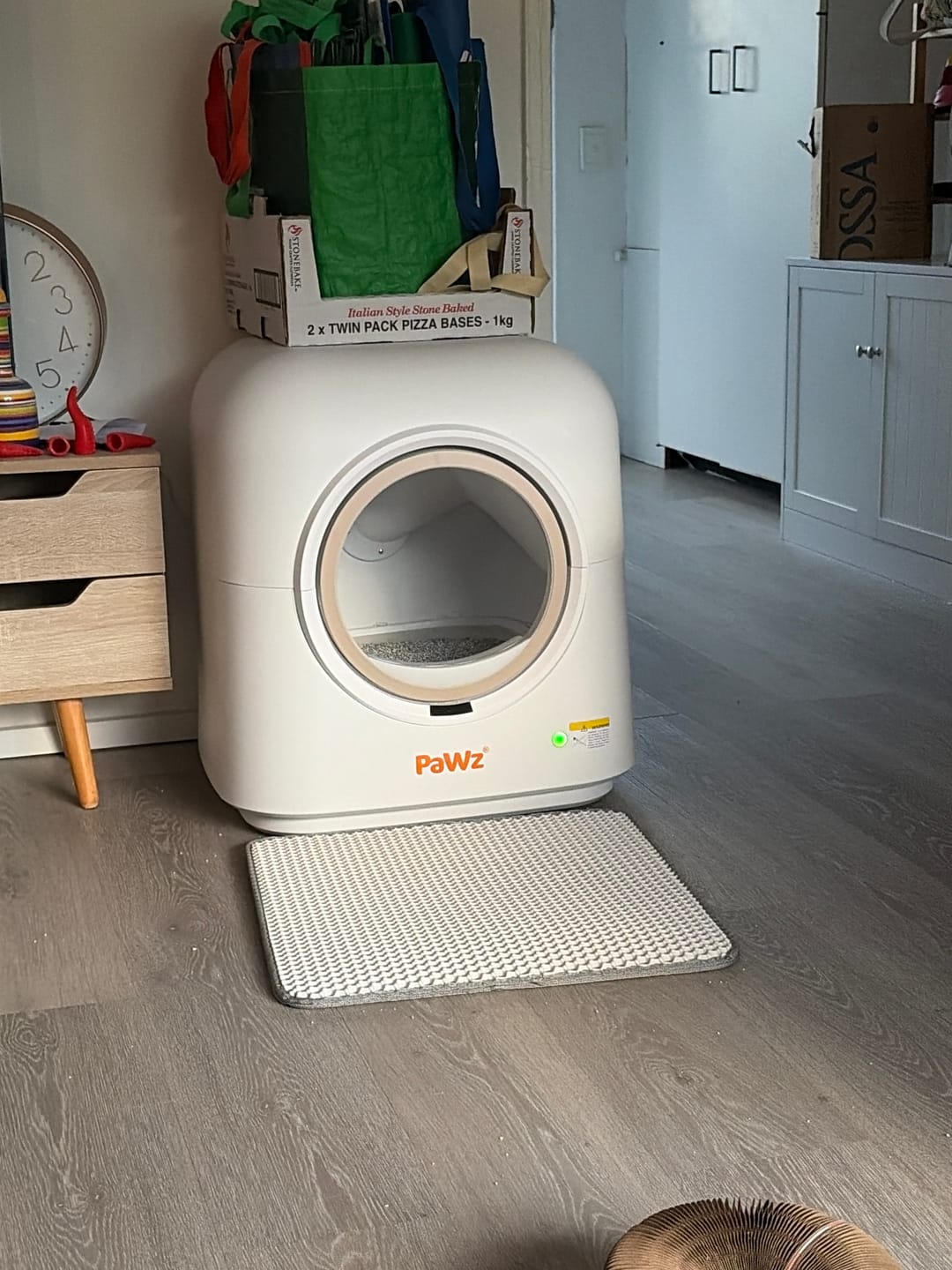 Customer photo review of AutoClean Pro Automatic Self Cleaning Cat Litter Box