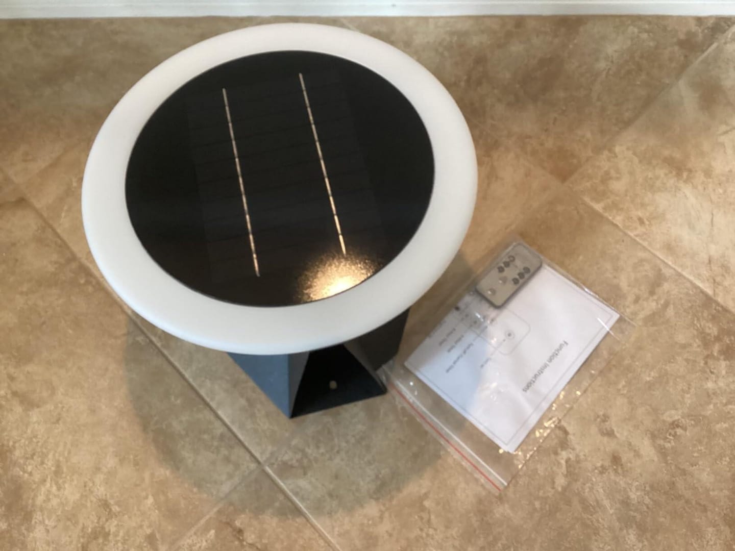 Customer photo review of RIRZ HALO | Modern Solar Outdoor Lamp