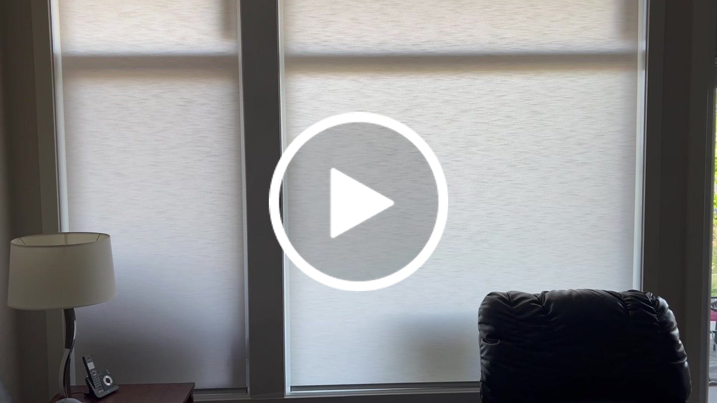 Customer video review of SmartWings Motorized Roller Shades 100% Blackout Essential