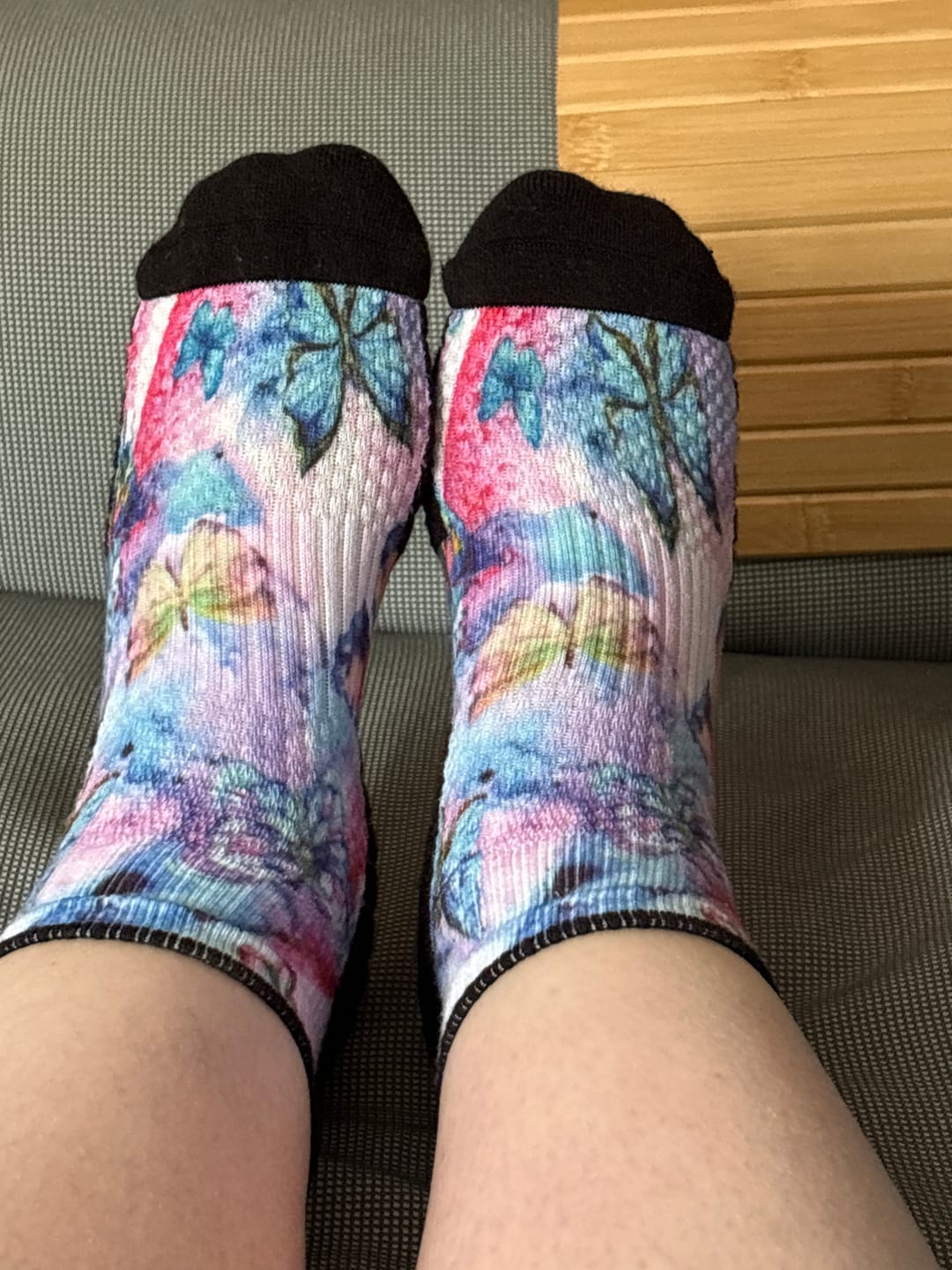 Customer photo review of Butterfly Ankle Compression Socks