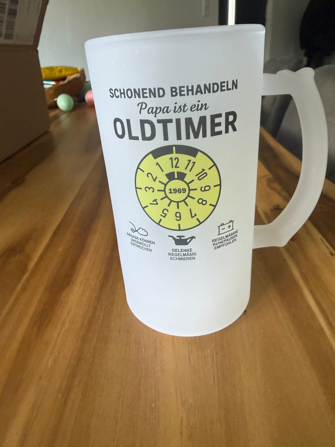 Customer photo review of OLDTIMER - Personalisierbarer Bierkrug