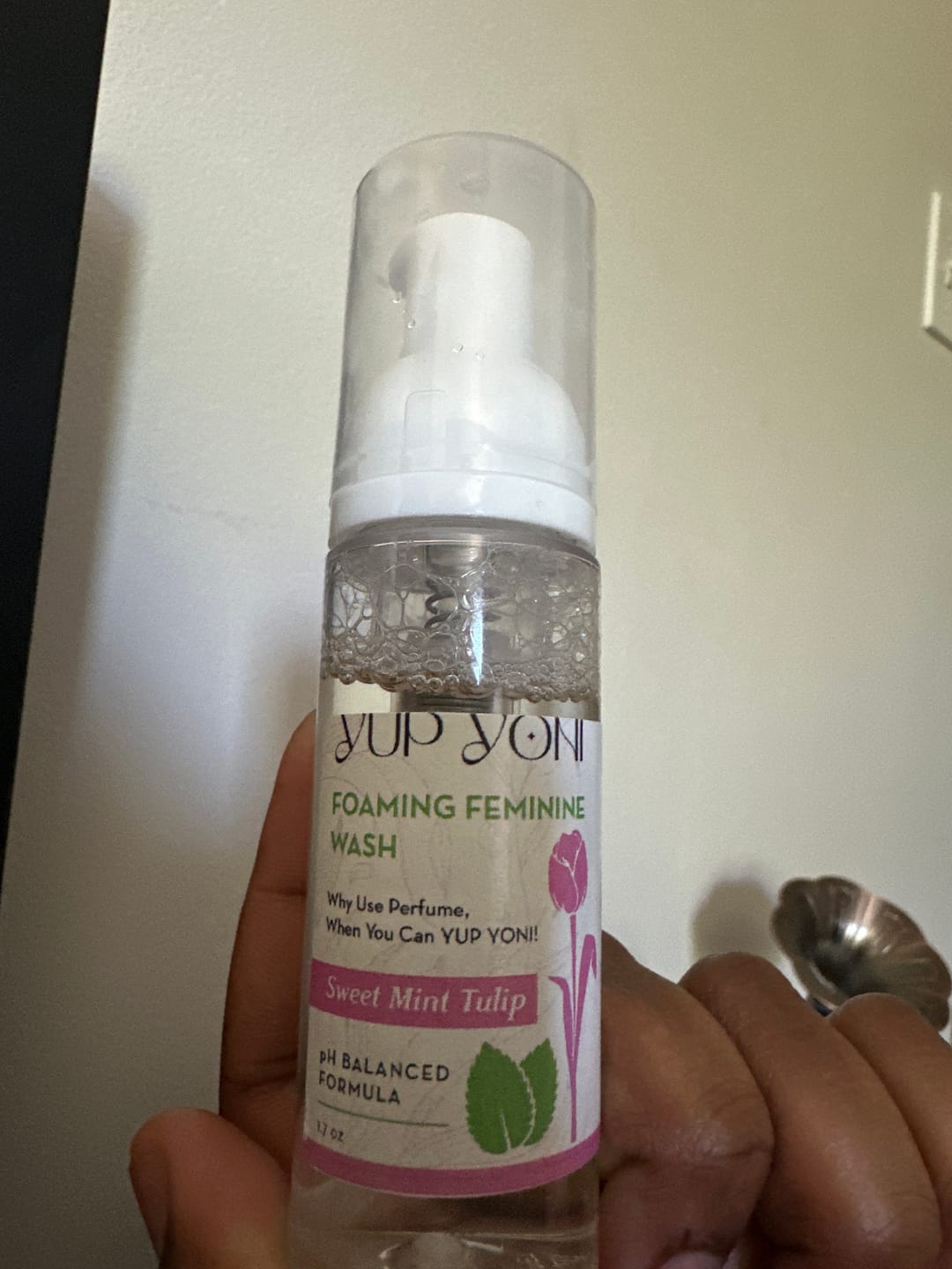 Customer photo review of Yup Yoni Foaming Feminine Wash