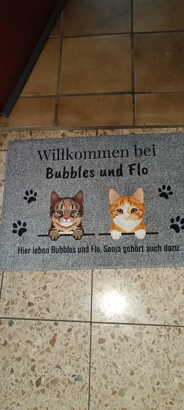 Customer photo review of Personalisierte Fußmatte - Willkommen bei