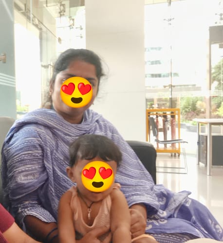 Customer photo review of Lavender Feeding Straight Cut Set + Printed Chunni