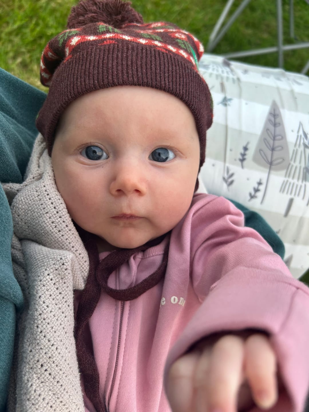 Customer photo review of Collecting Flowers Knitted Hat