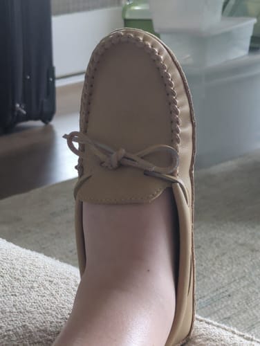 Customer photo review of Men's Wide Moosehide Leather Moccasins