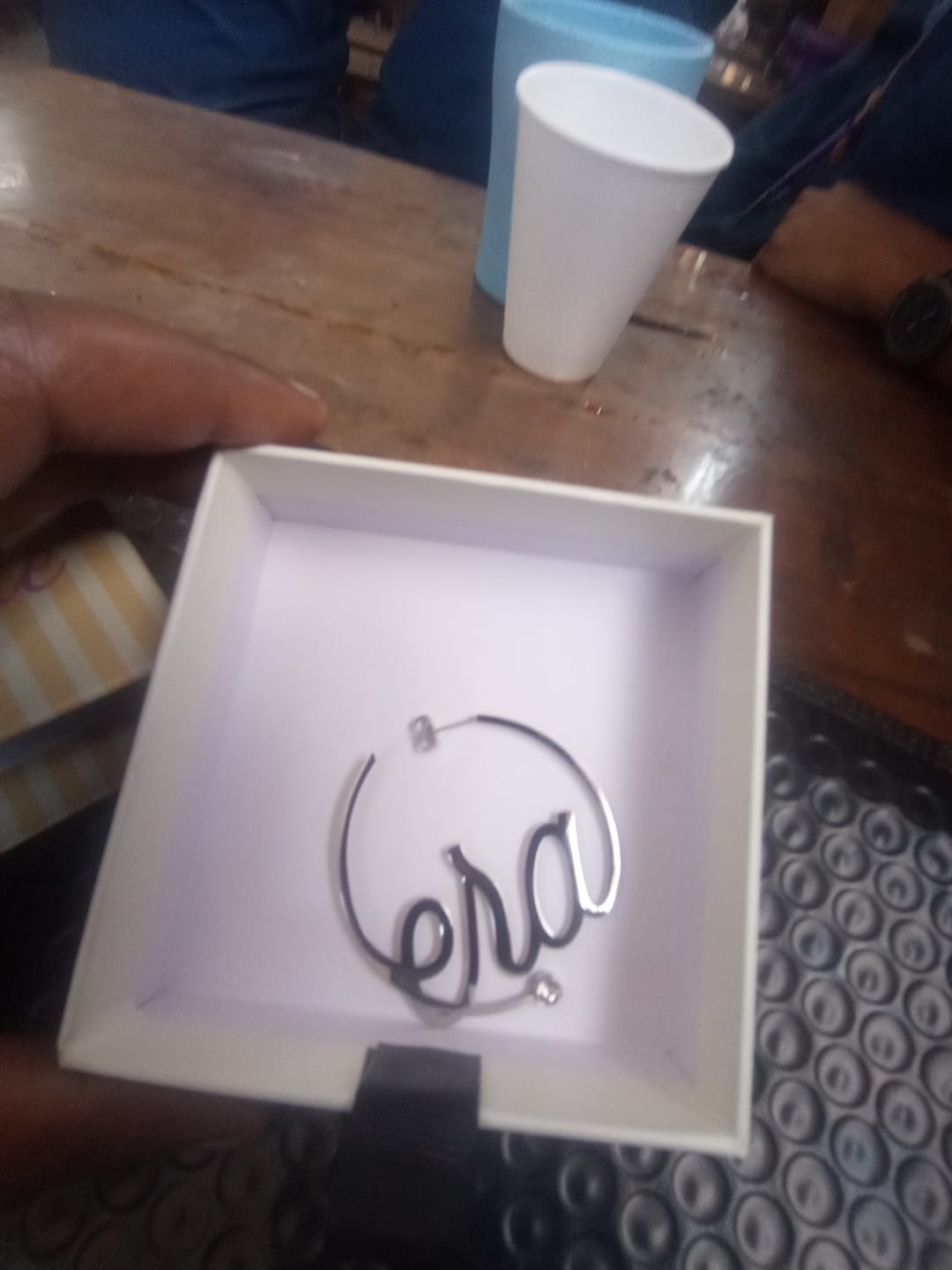 Customer photo review of Silver Era Logo Hoops